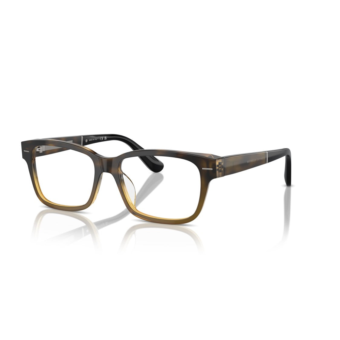 Brunello Cucinelli 0Bc3003 Rectangular Gradient Acetate Sunglasses With Polished Finish