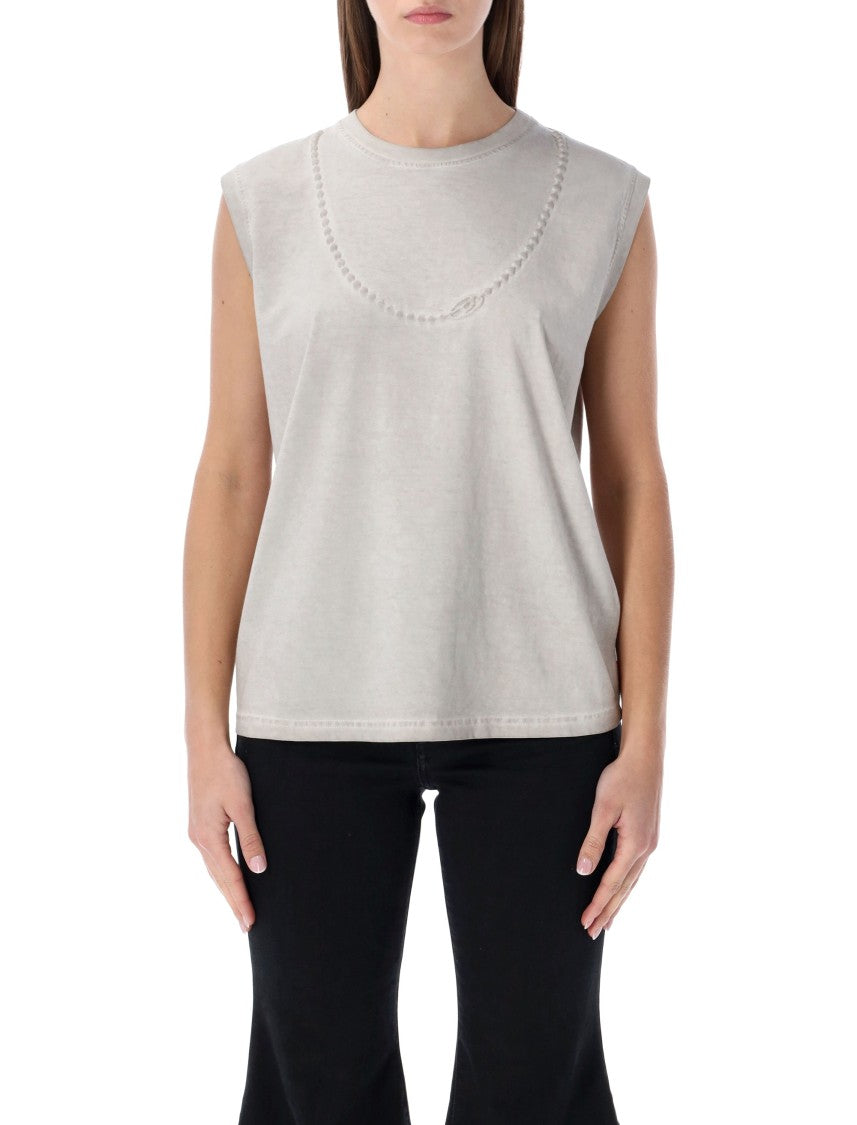Diesel T-Embej Sleeveless Cotton T-Shirt