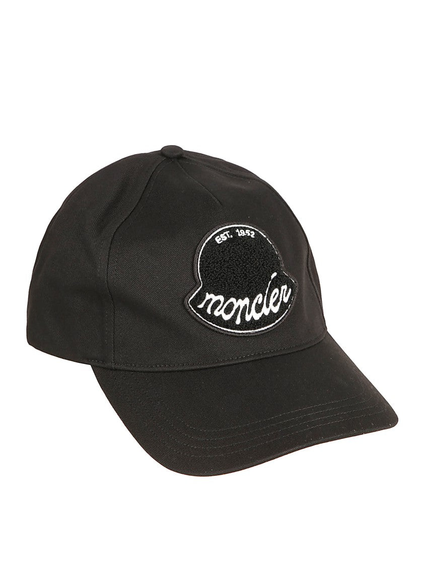 Moncler Cotton Baseball Cap With Curved Brim And Adjustable Strap