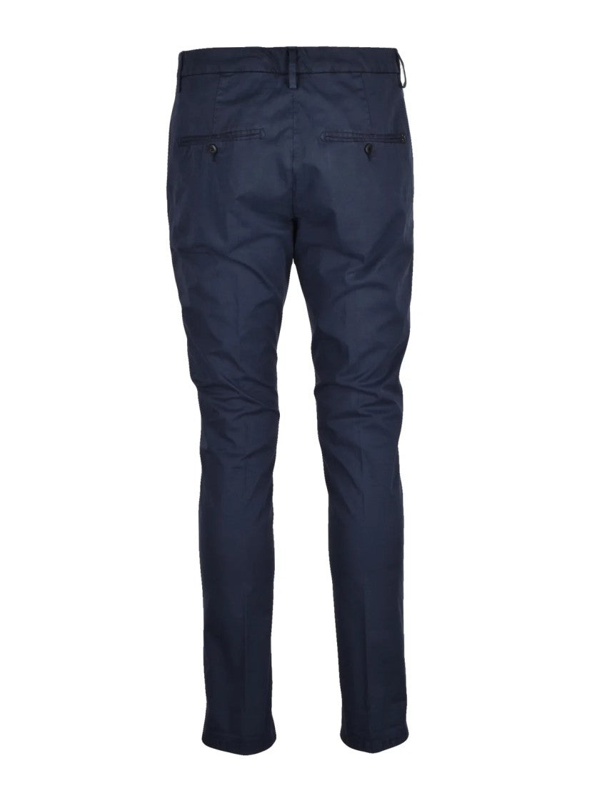 Dondup Midnight Blue Gaubert Slim-Fit Stretch Cotton Formal Pants