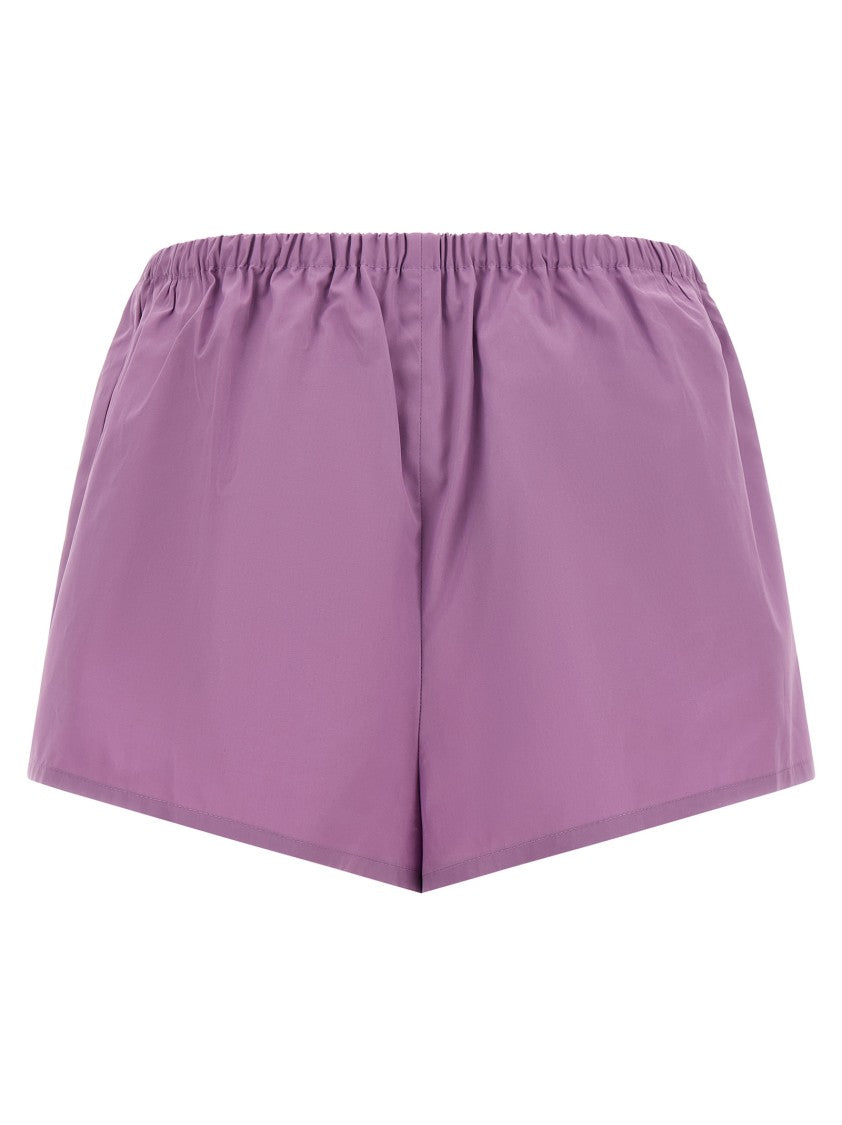 Prada Casual Cotton Poplin Shorts With Flap Pockets