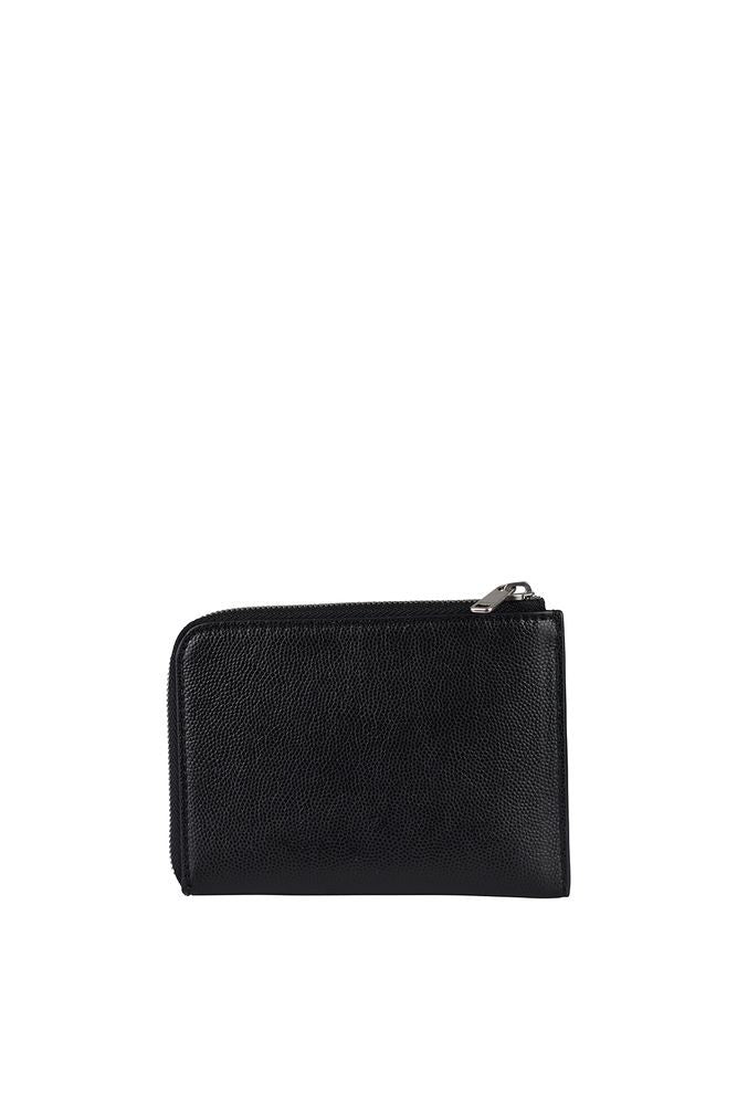Palm Angels Black Grained Leather Wallet