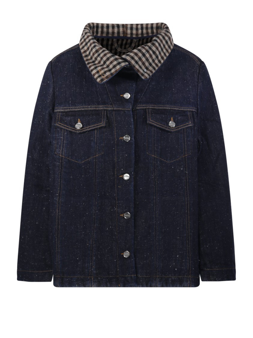 Ganni Neppy Denim Bonded Jacket