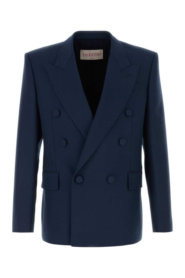 Valentino Garavani Navy Blue Wool Blazer