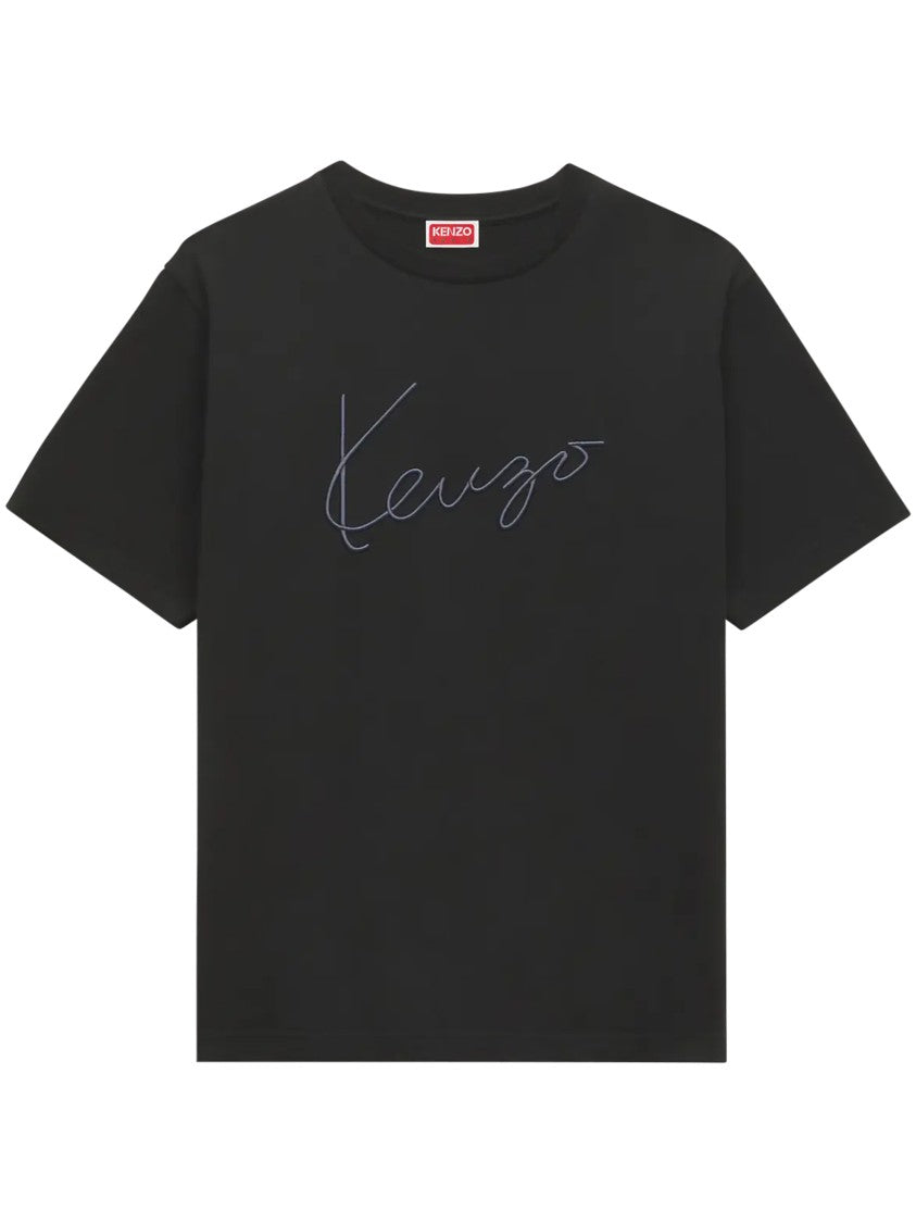 Kenzo Gots Signature Black Cotton T-Shirt