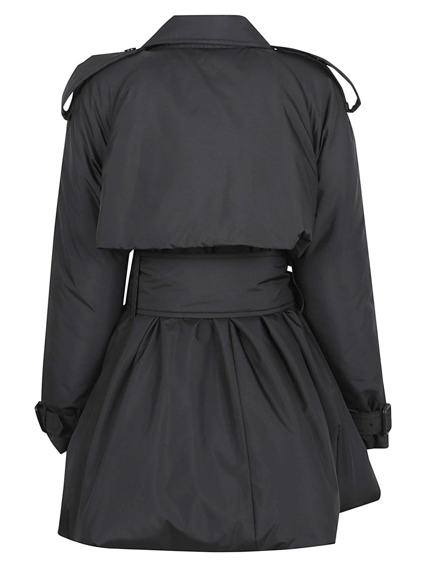 Burberry Short Black Jacket With Concealed Closure