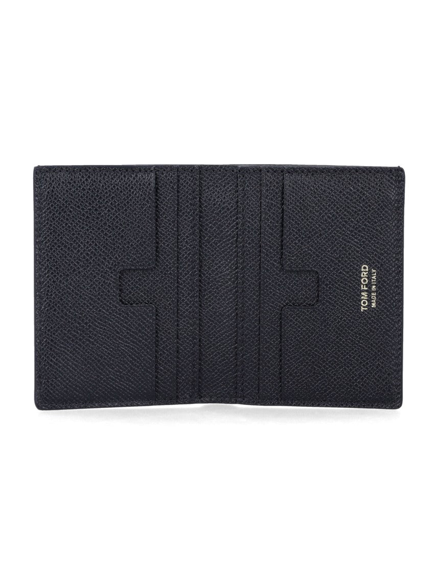 Tom Ford Grain Leather Folding Card Holder