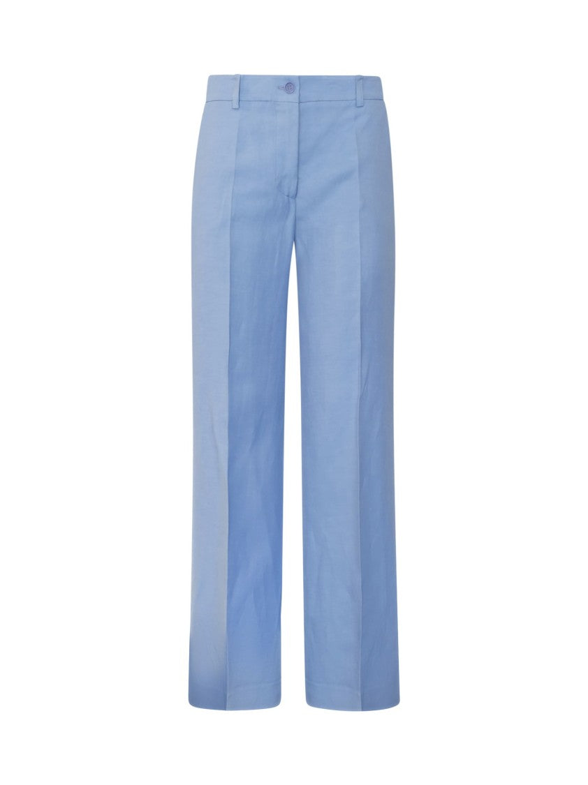 P.A.R.O.S.H. Raisa25 Light Blue Viscose Pants