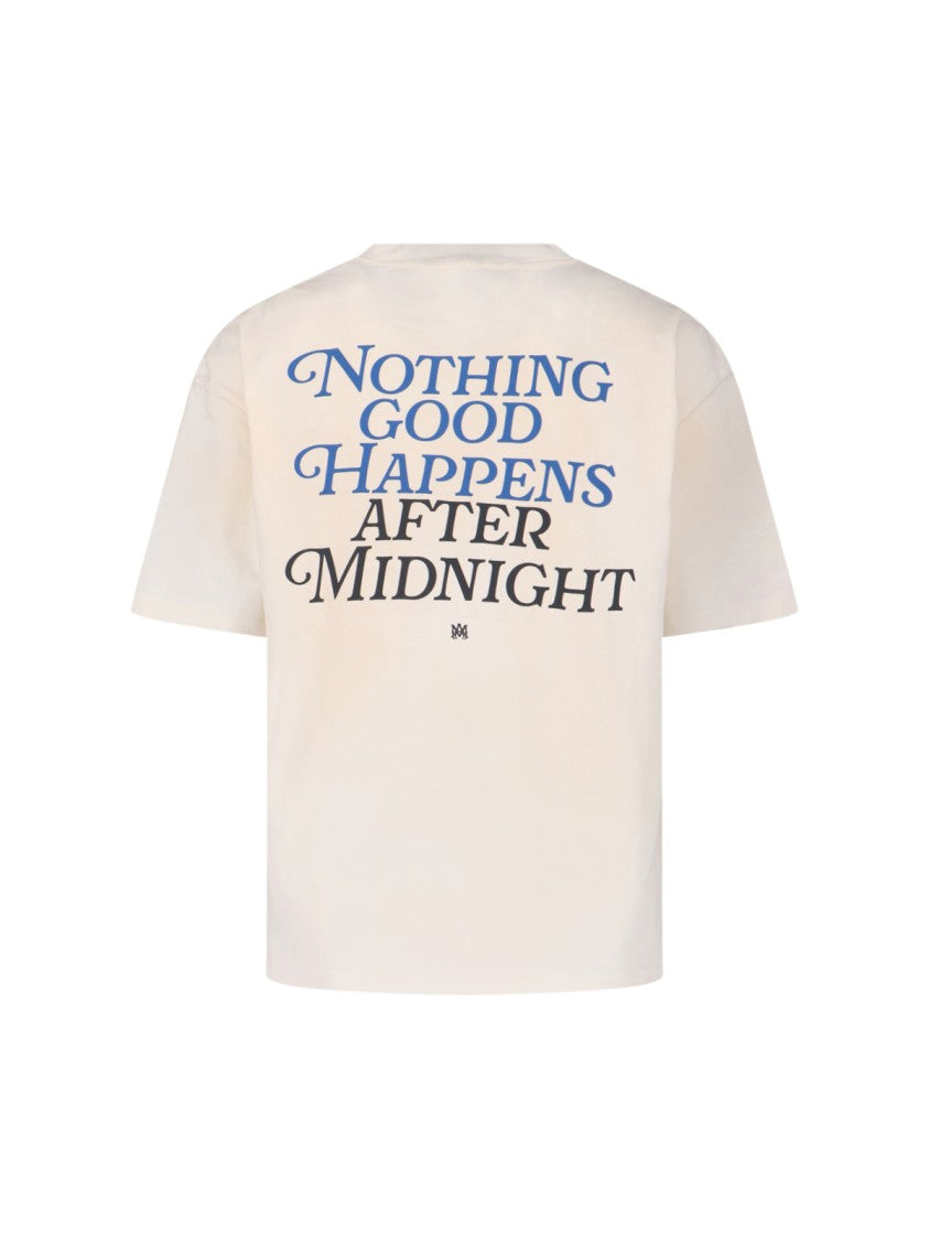 Amiri Boxy-Fit Graphic T-Shirt With Midnight Message