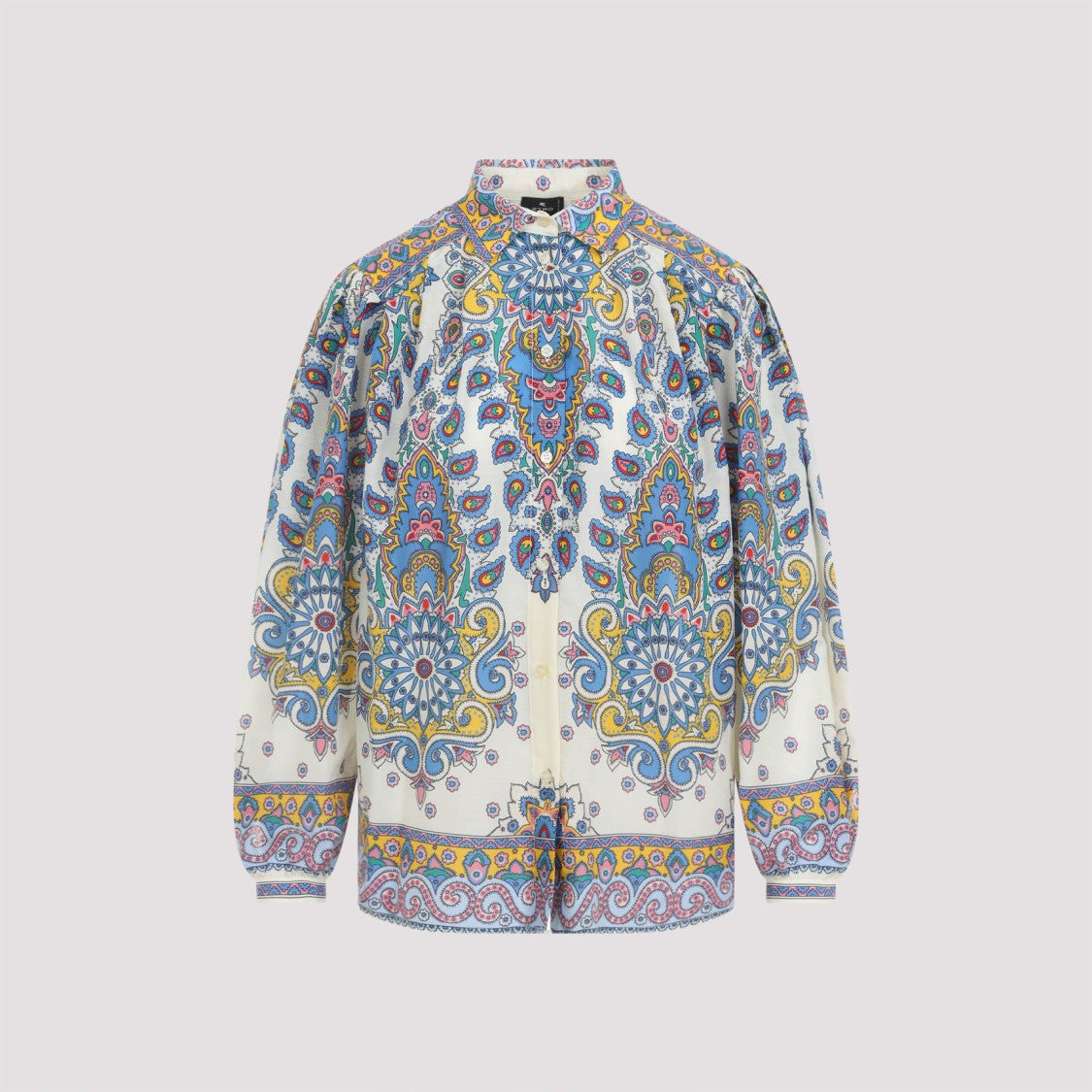 Etro Multicolor Paisley Pattern Cotton-Silk Blend Blouse