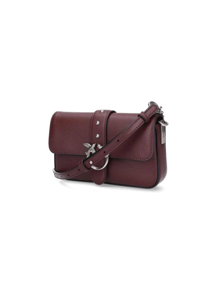 Pinko Burgundy Love Bag Slouchy Leather Bag