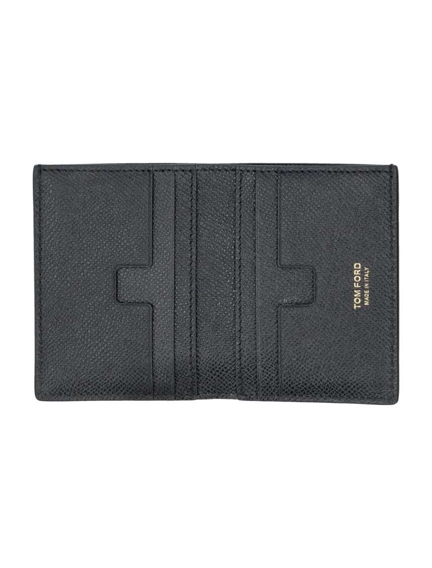 Tom Ford Small Grain Leather Folding Cardholder