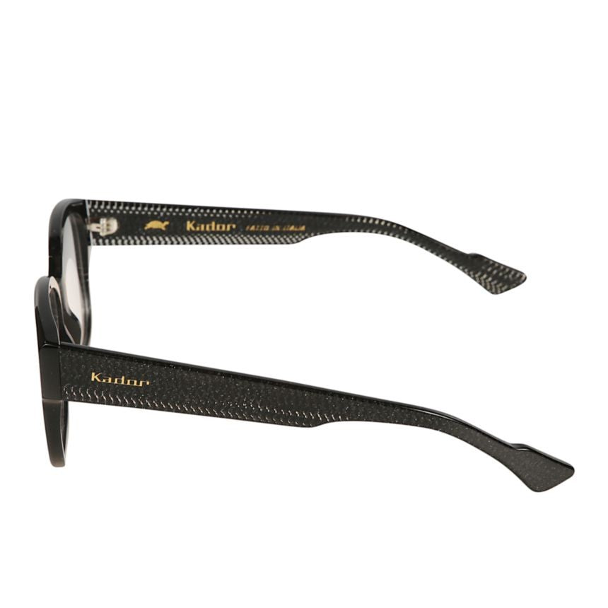 Kador Toska Textured Black Rectangular Frame Eyeglasses