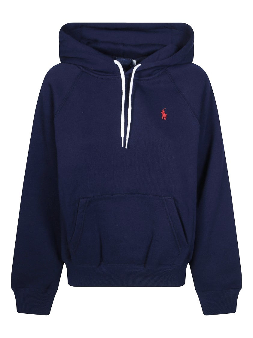 Polo Ralph Lauren Cropped Hoodie Kangaroo Pocket Sweatshirt