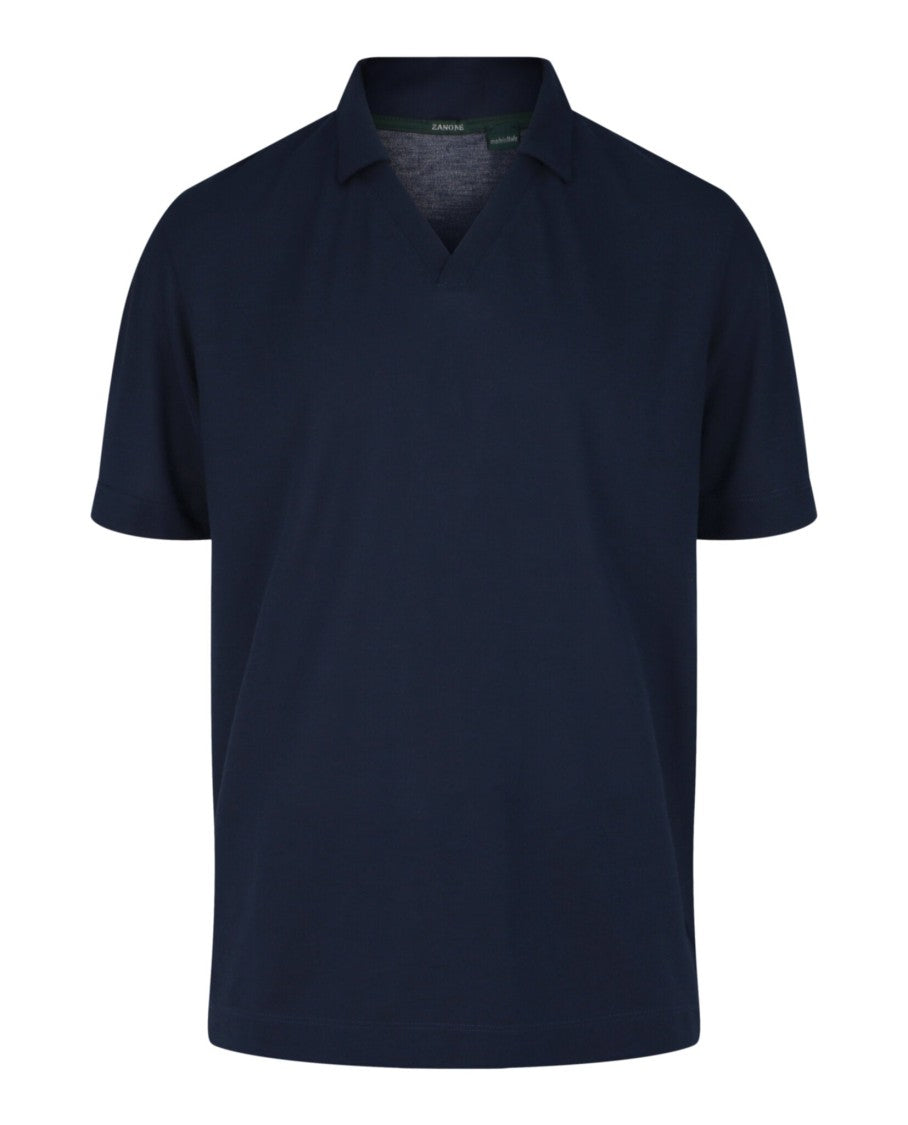 Slowear Zanone Open Collar Polo Shirt