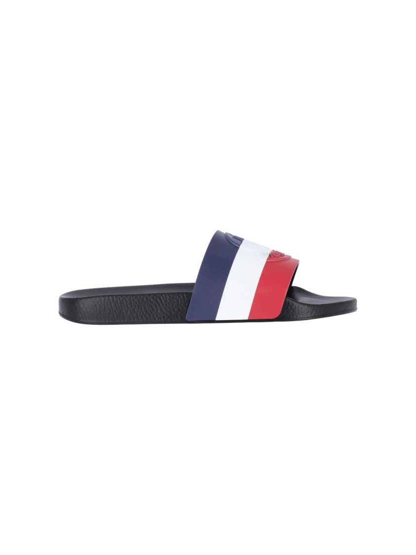 Moncler Logo Slide Sandals – Black