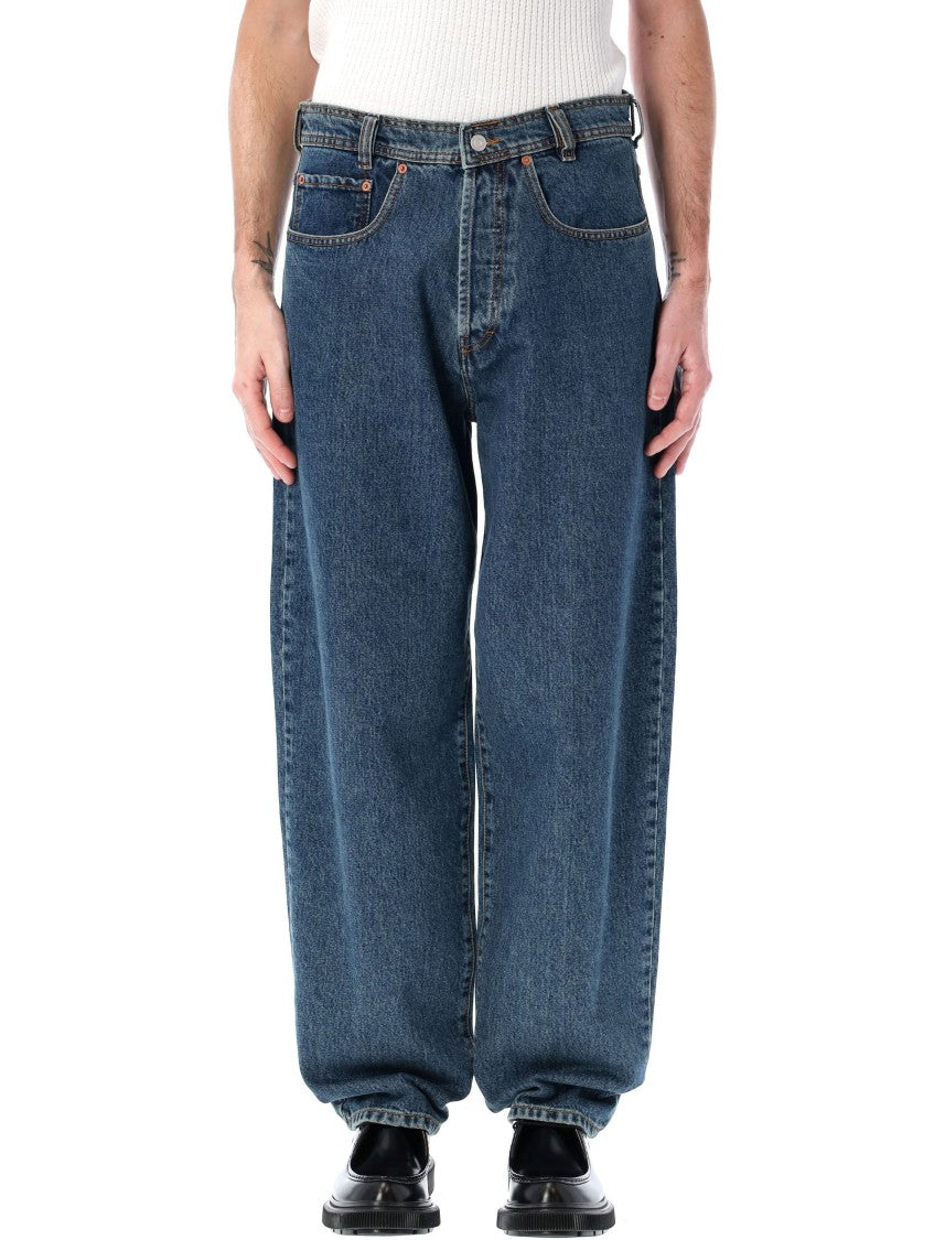 Magliano Wide-Leg Denim Jeans With Distressed Detail
