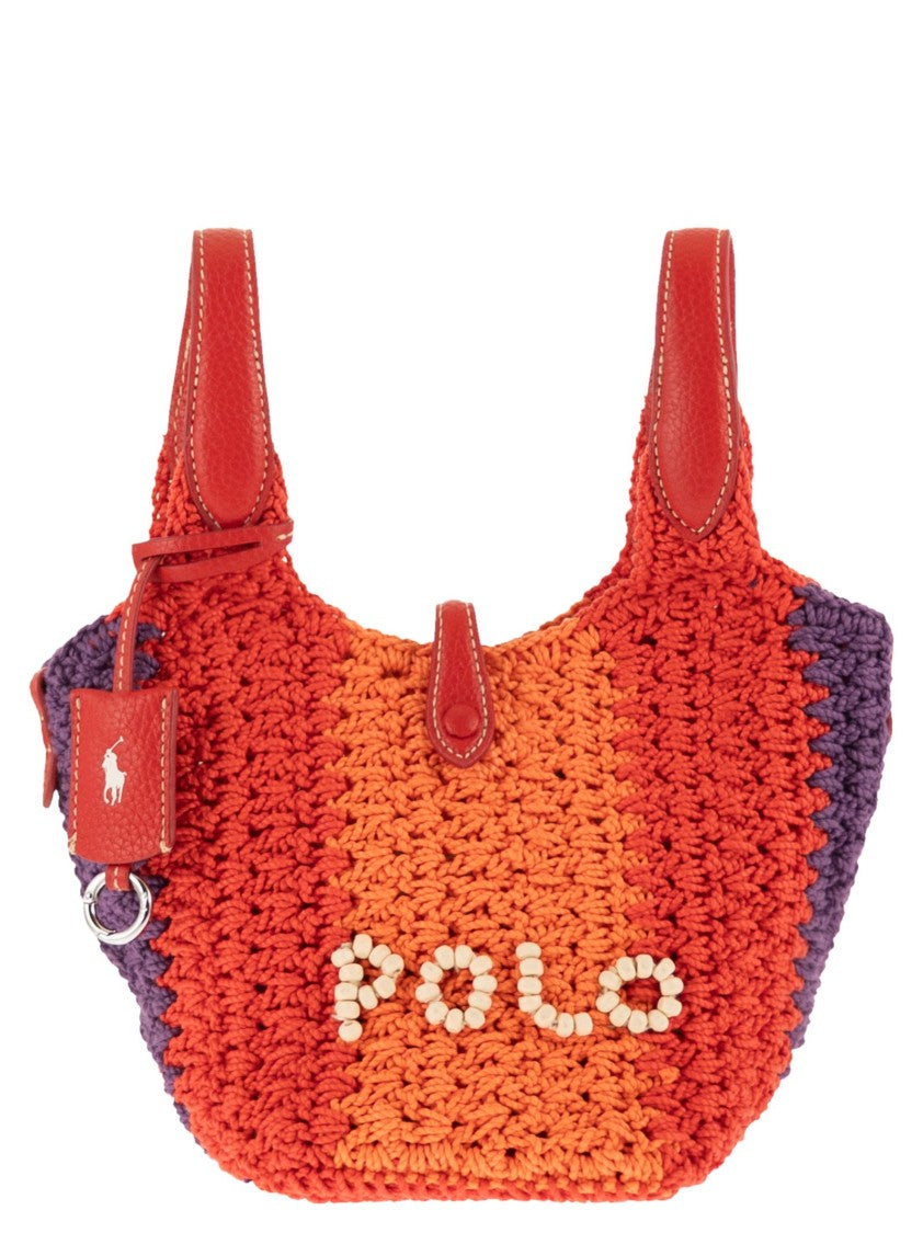 Polo Ralph Lauren Small Crocheted Polo Play Tote Bag