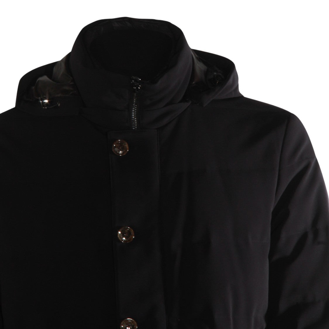 Montecore Quilted Blue Coat With High Collar