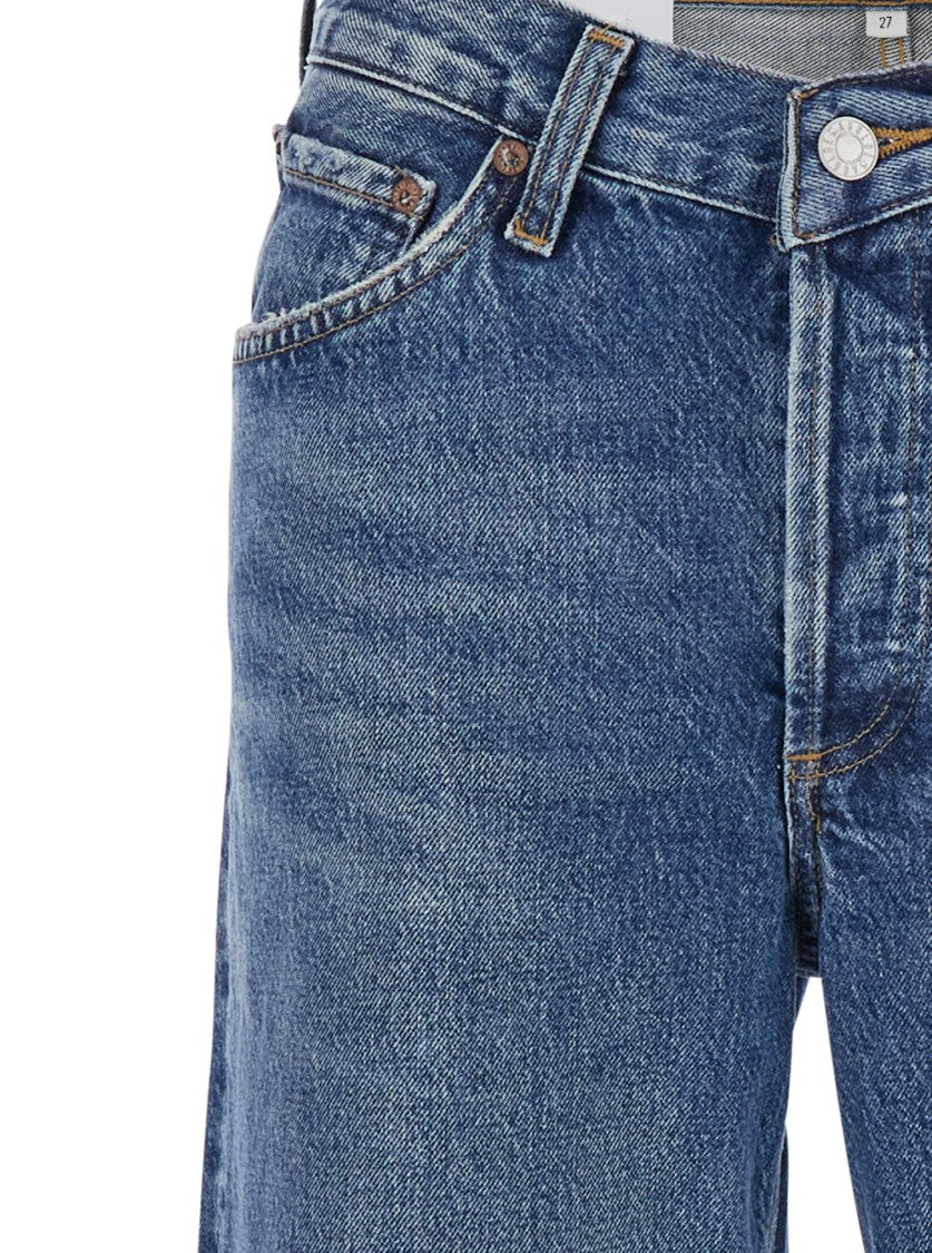 Agolde Blue Jeans With Beltl Loops