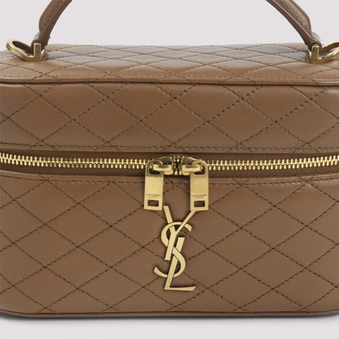 Saint Laurent Fox Brown Lambskin Vanity Gaby Mini Bag