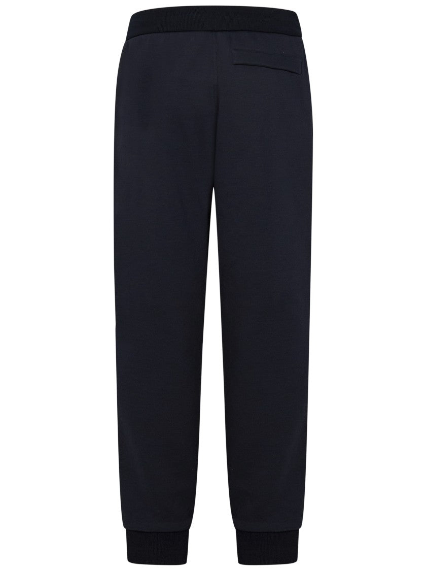 Zegna Blue Joggers With Ribbed Finishes