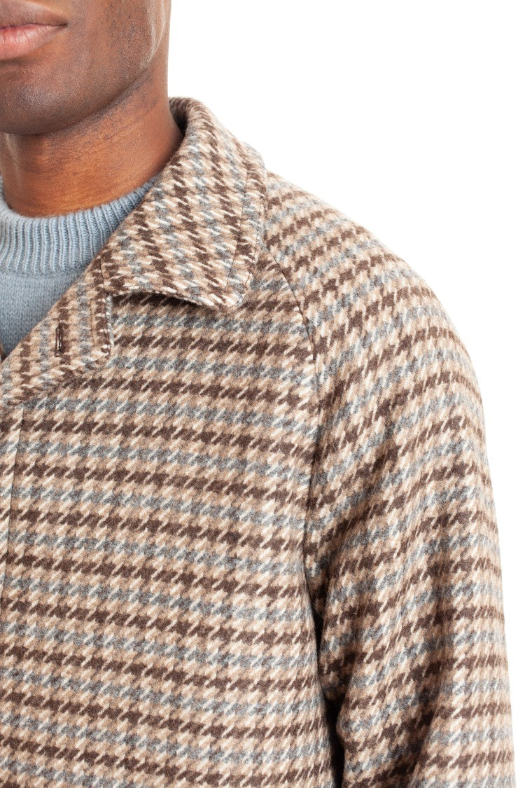 Tagliatore Houndstooth Coat Model Loyd