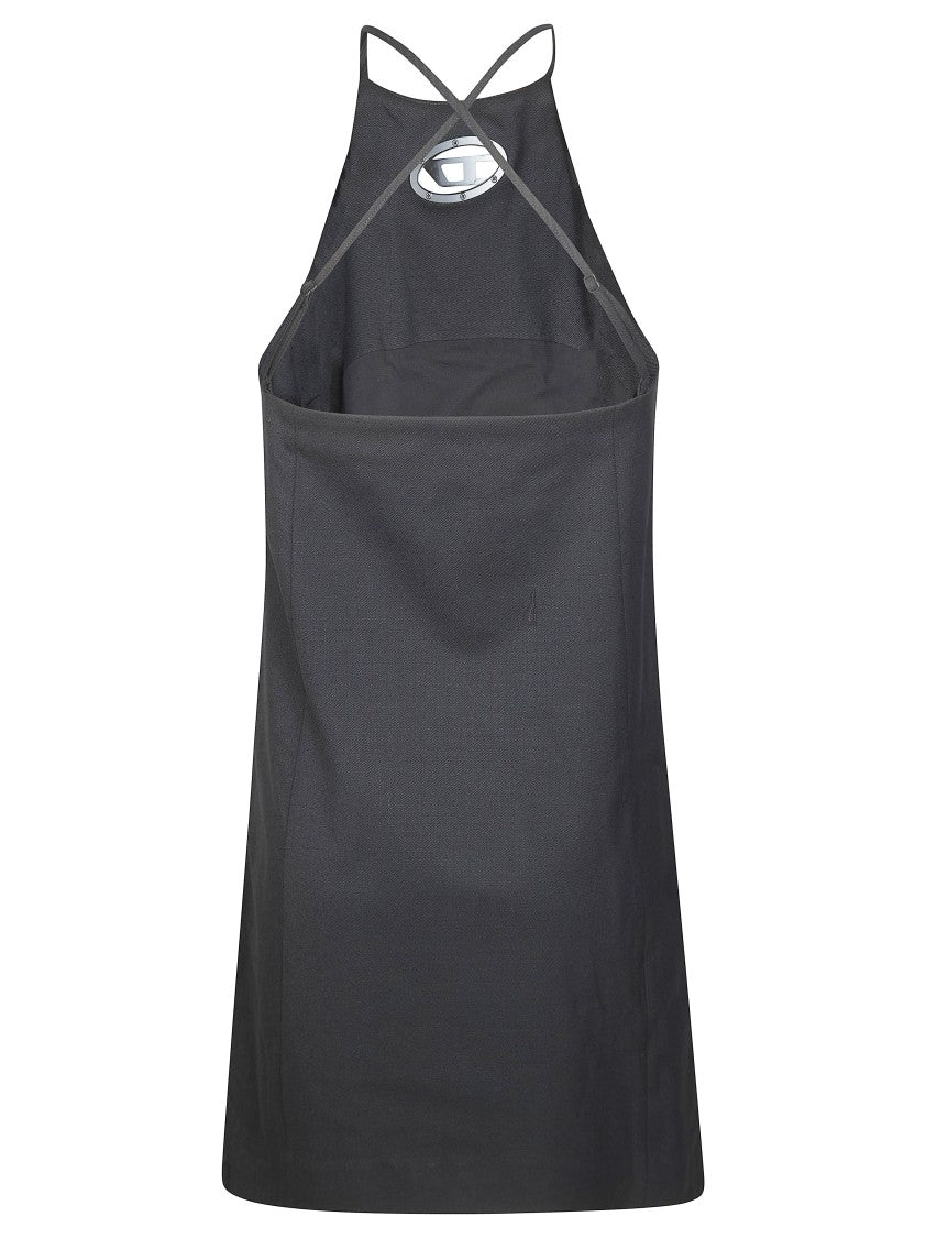 Diesel Sleeveless Halter Oval Cutout Mini Dress