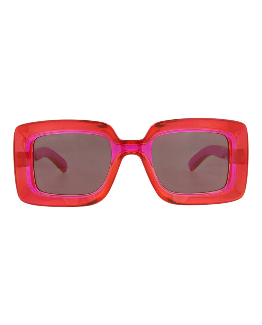 Gucci Square-Frame Injection Sunglasses