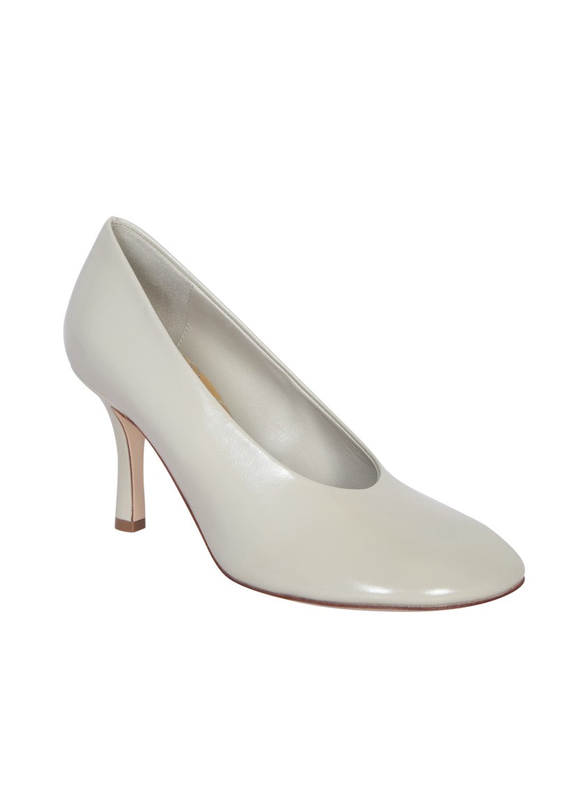 Burberry White Round Toe High Heels