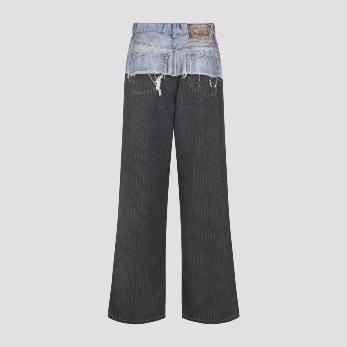 Acne Studios Two-Tone Distressed High-Waisted Jeans