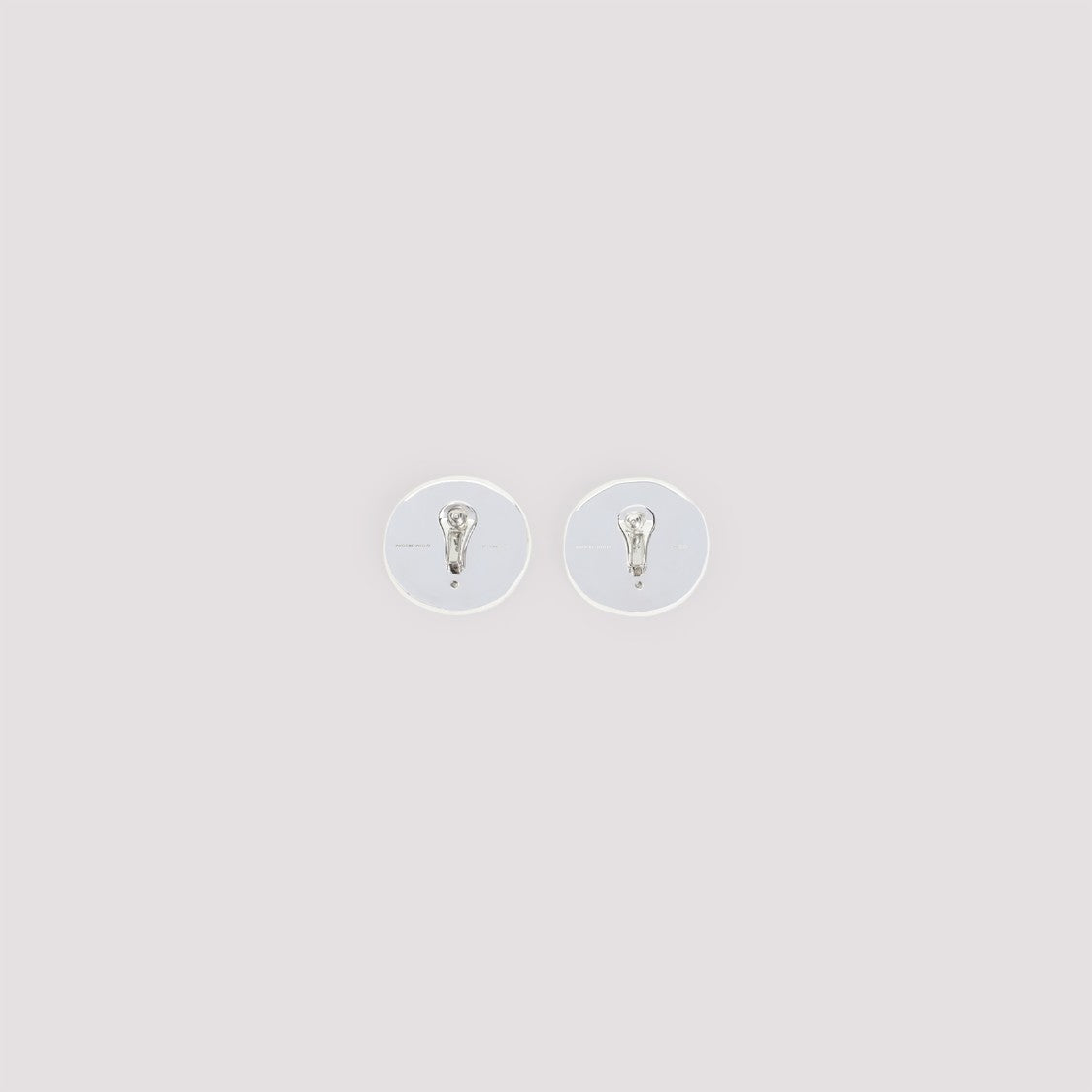 Phoebe Philo Circular Sterling Silver Earrings With Polished Finish