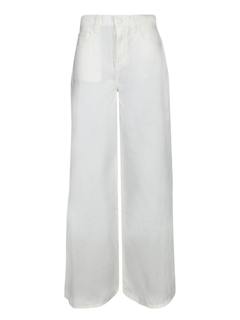 7 For All Mankind High-Waisted White Jeans With Relaxed Silhouette