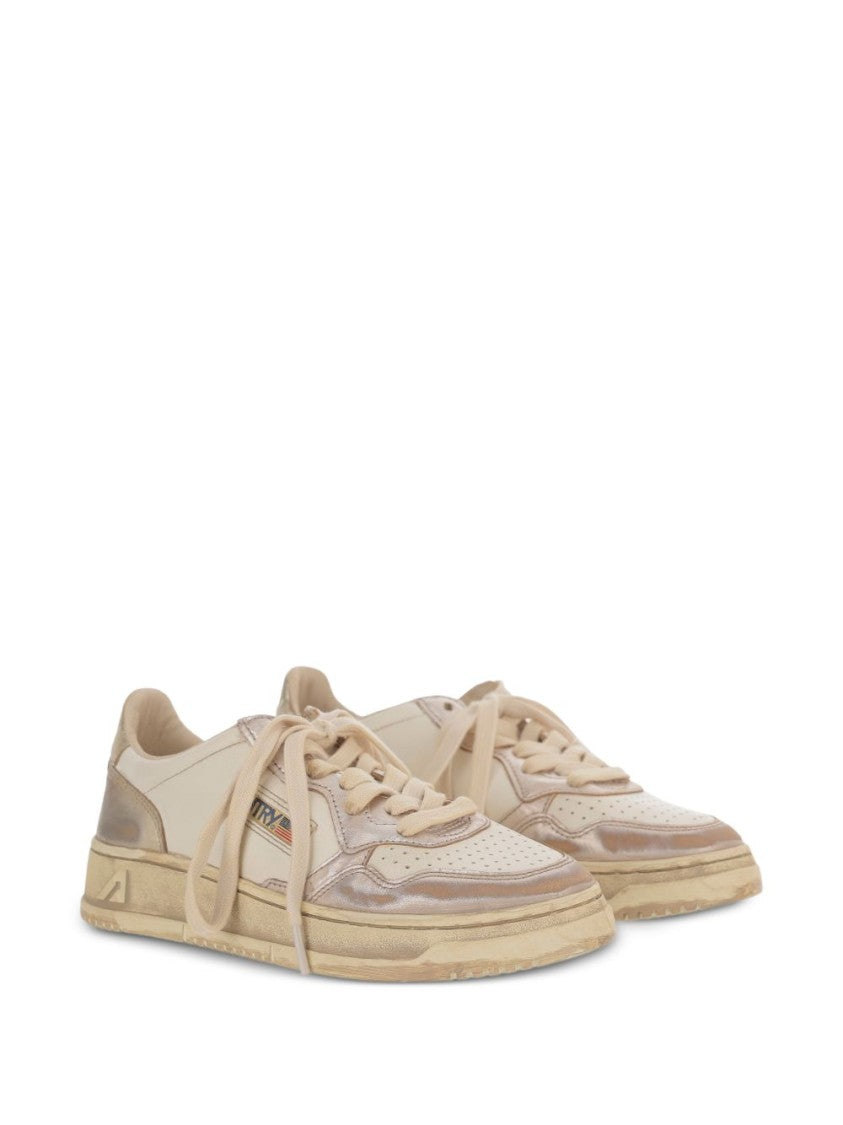 Autry Beige Low-Top Rubber Sneakers