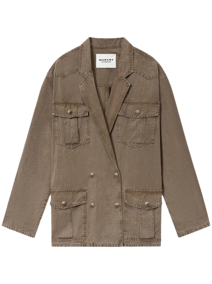 Isabel Marant Étoile Double-Breasted Boxy Jacket With Notched Lapels