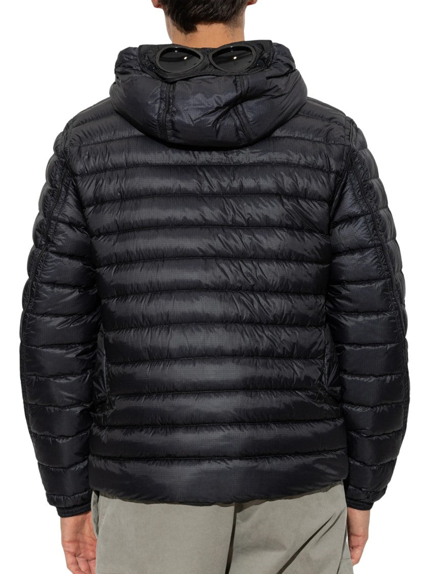 C.P. Company Black Hooded Quilted Down Jacket