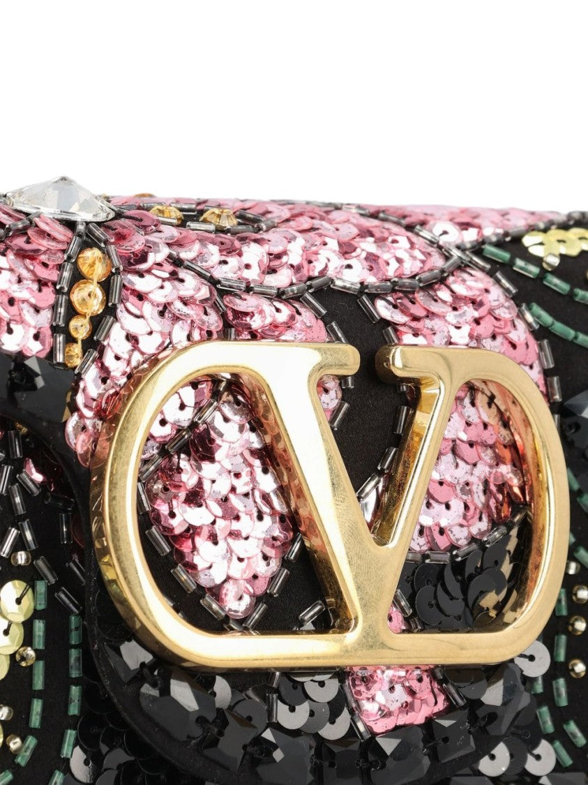 Valentino Garavani Floral Sequin Embellished Handbag