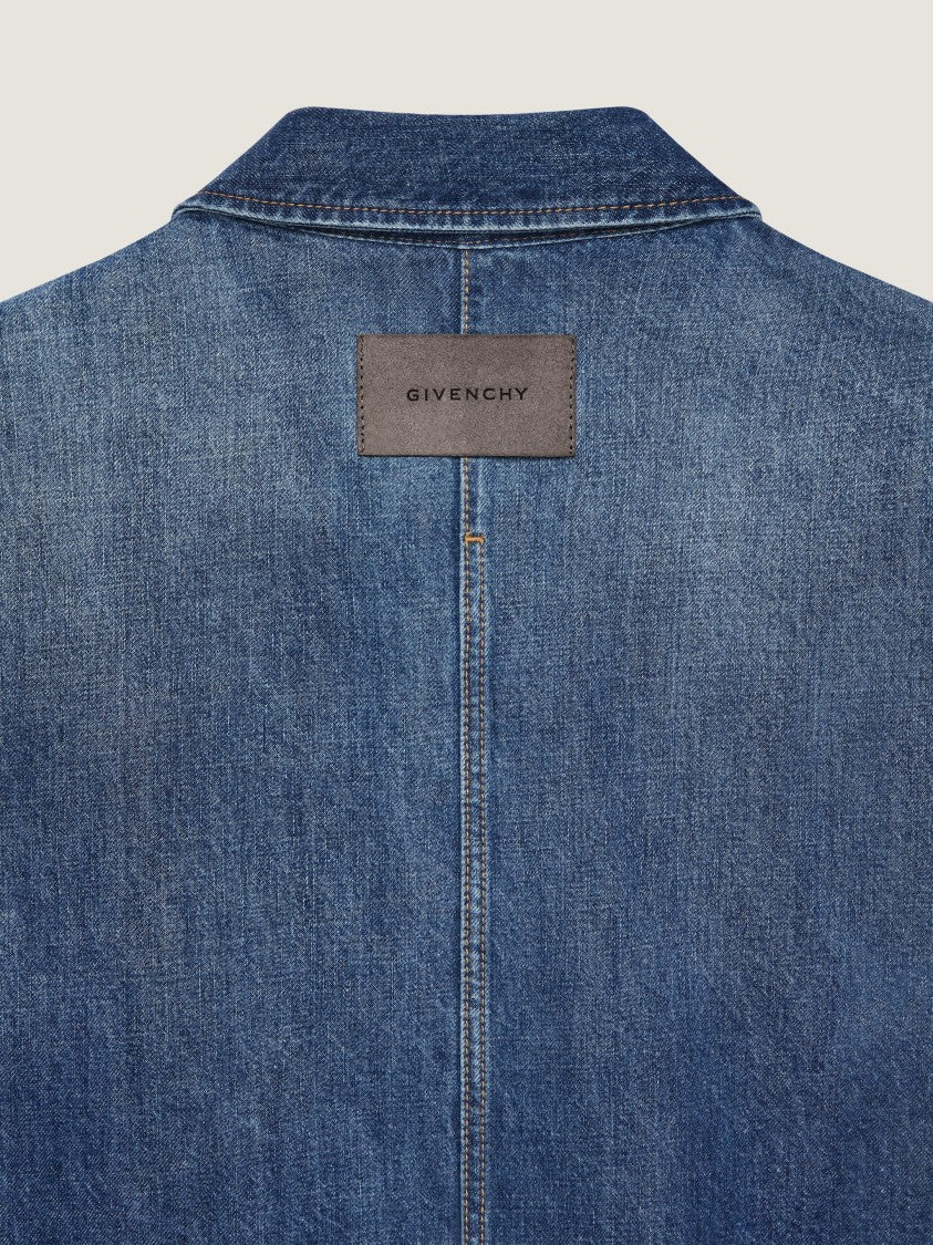 Givenchy Medium Blue Denim Pointed Collar Overshirt