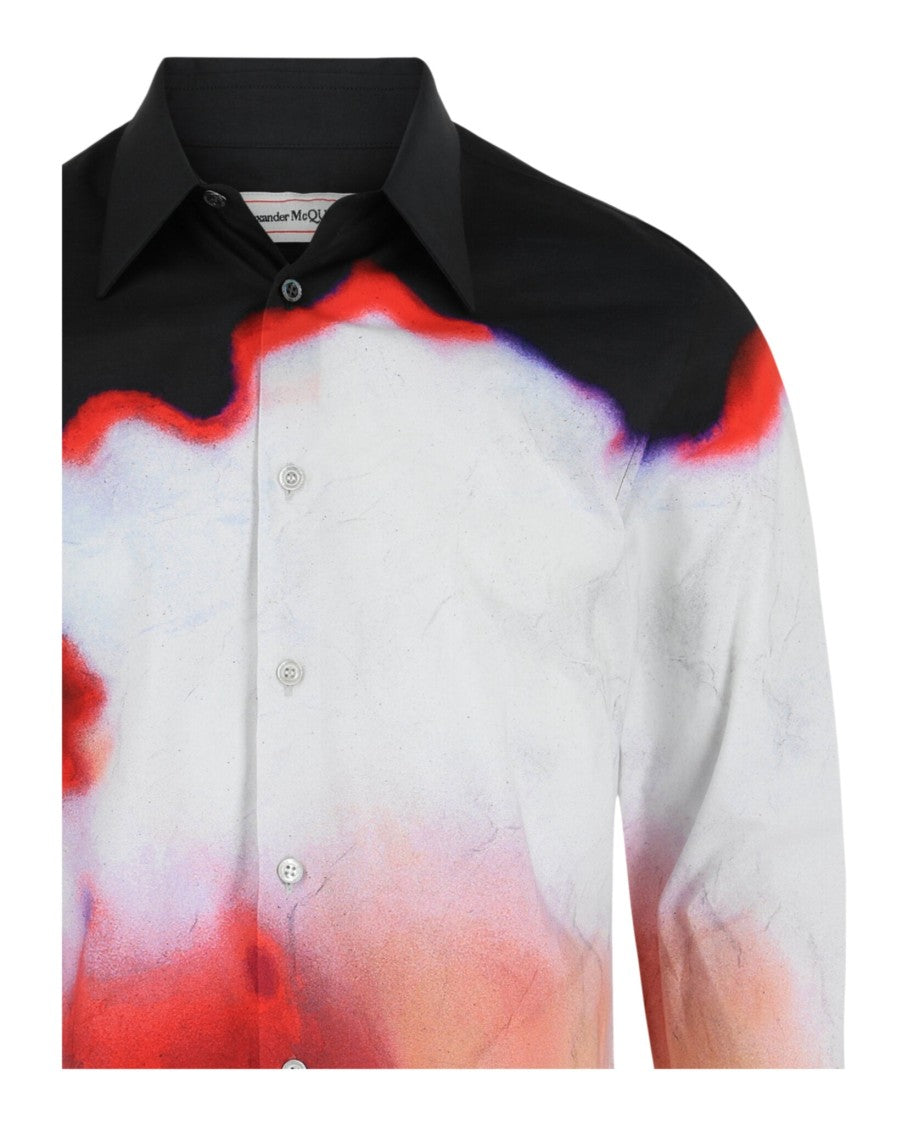 Alexander Mcqueen Solarized Floral Print Button Up Shirt