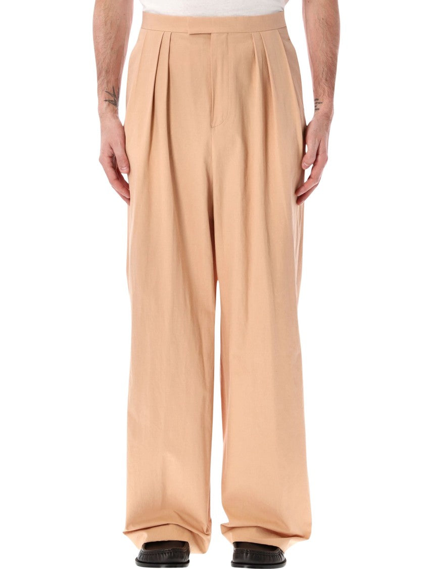 Dries Van Noten Pleated Cotton Poplin Pants