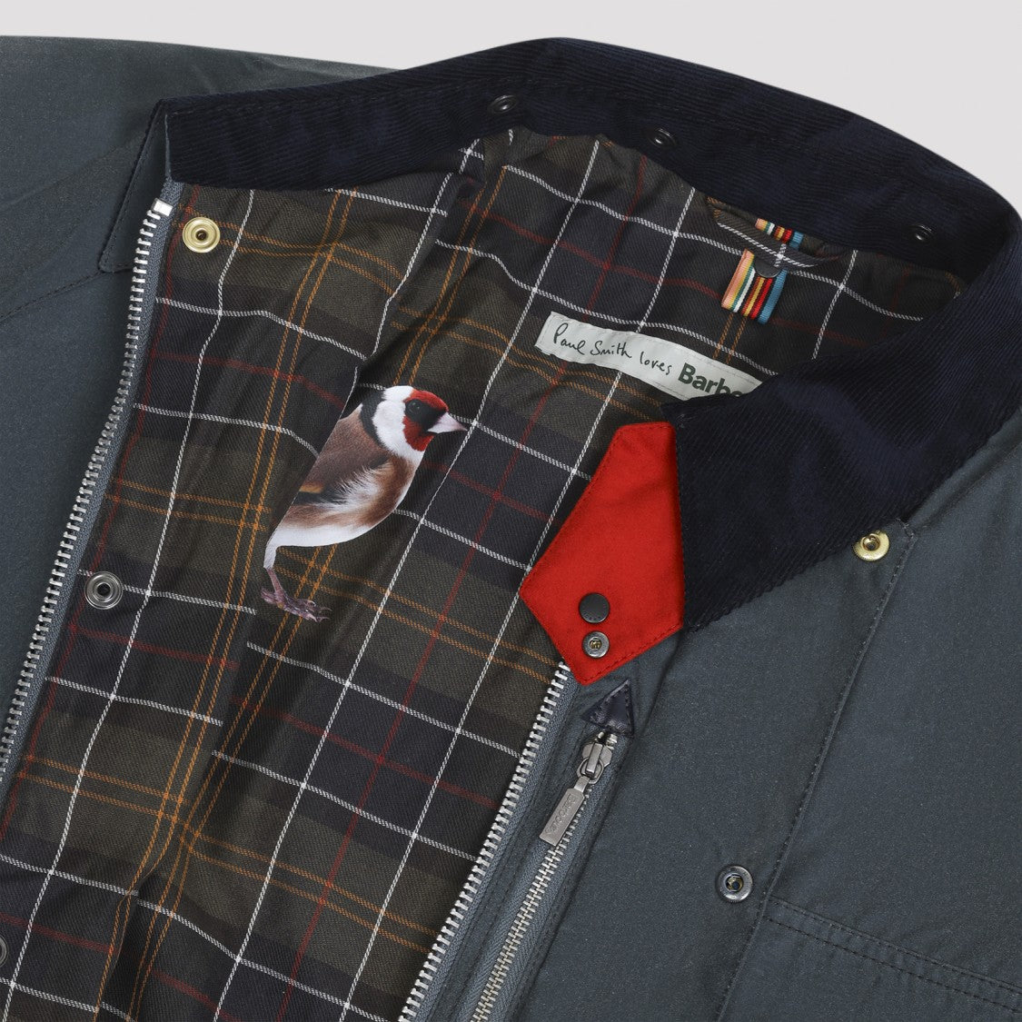 Barbour X Paul Smith Transport Waxed Grey Cotton Jacket