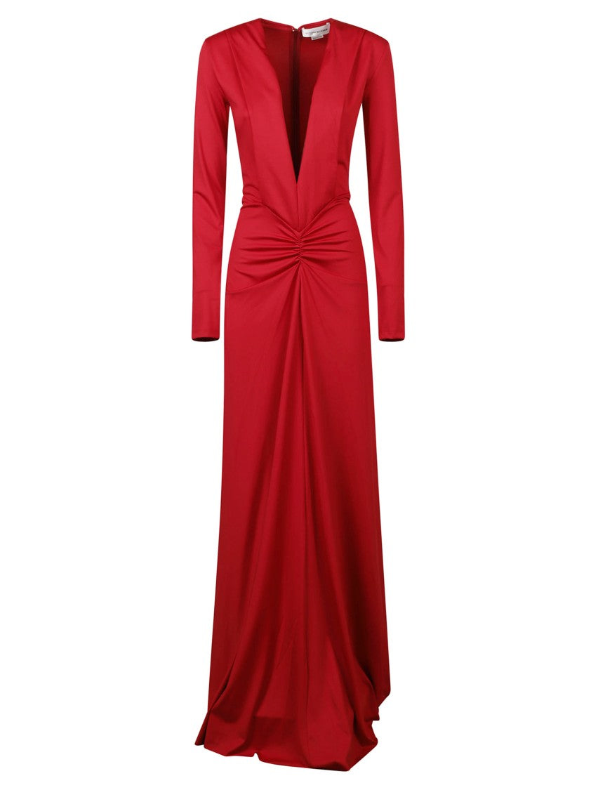 Victoria Beckham Floor-Length Red Dress