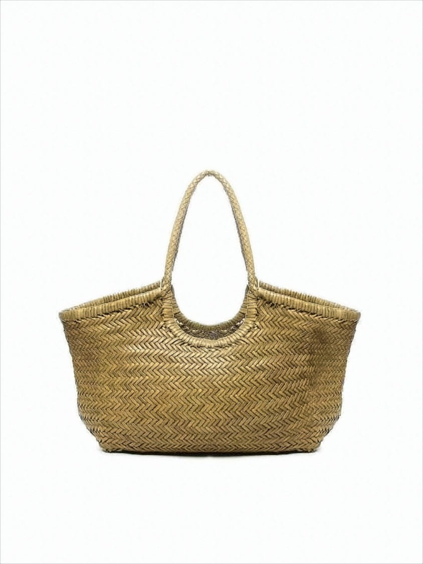 Dragon Diffusion Woven Buffalo Leather Shoulder Bag