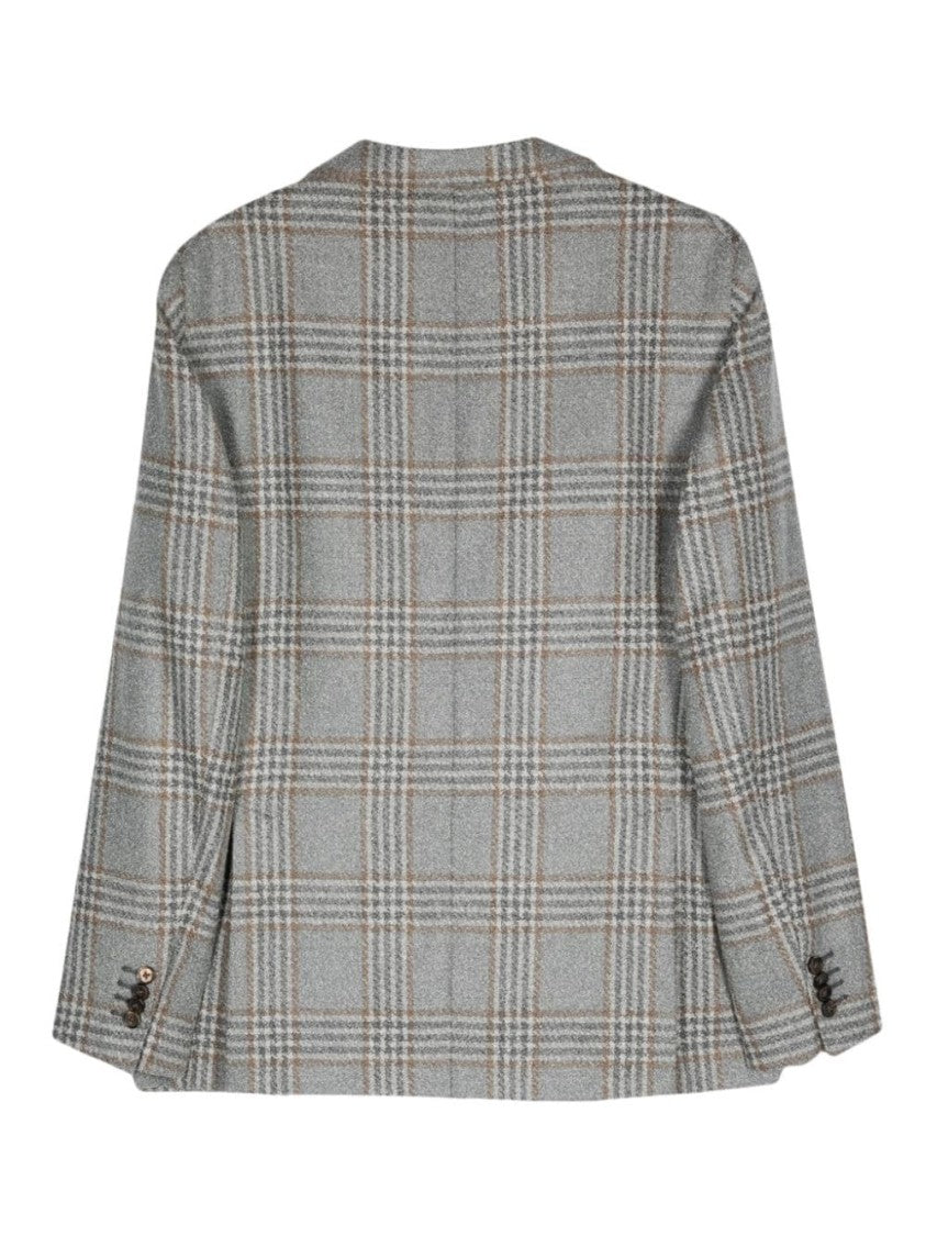Luigi Bianchi Grey Tartan Check Jacket