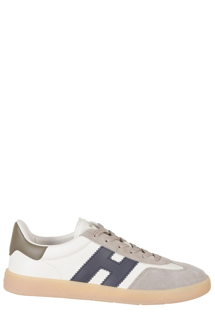 Hogan Ivory Cool Smooth Leather Suede Rubber Sole Sneakers