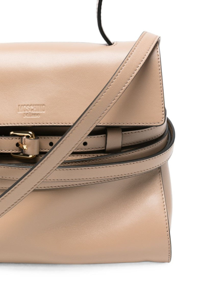 Moschino Structured Handbag With Soft Finish And Adjustable Strap