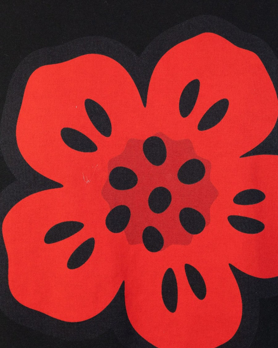 Kenzo Black T-Shirt With Boke Flower Print