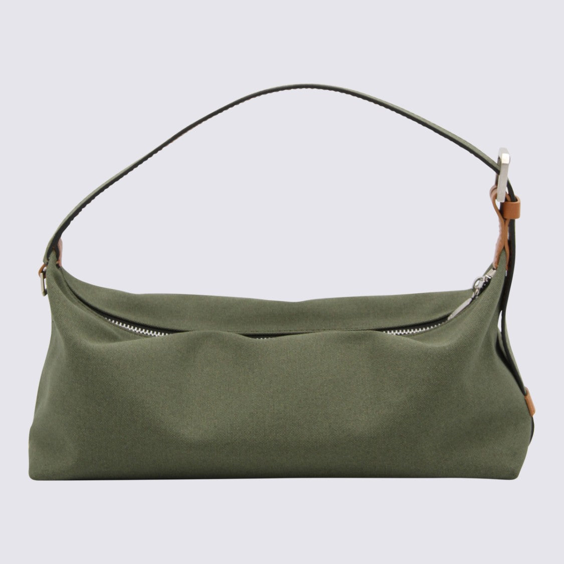 Eera Rectangular Handbag In Muted Olive Green With Minimalist Design