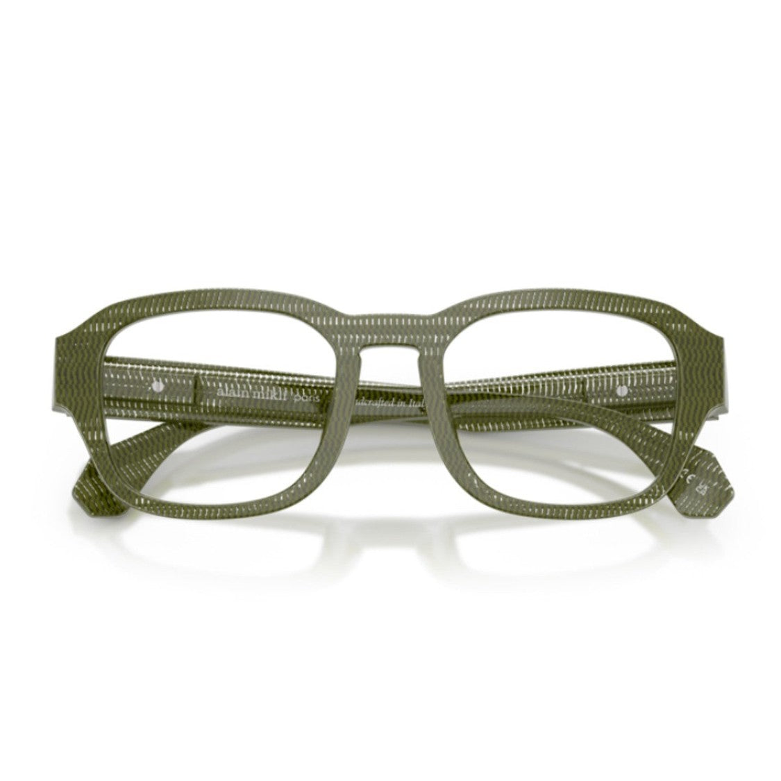 Alain Mikli Green A03512m Acetate Micro-Texture Square Sunglasses