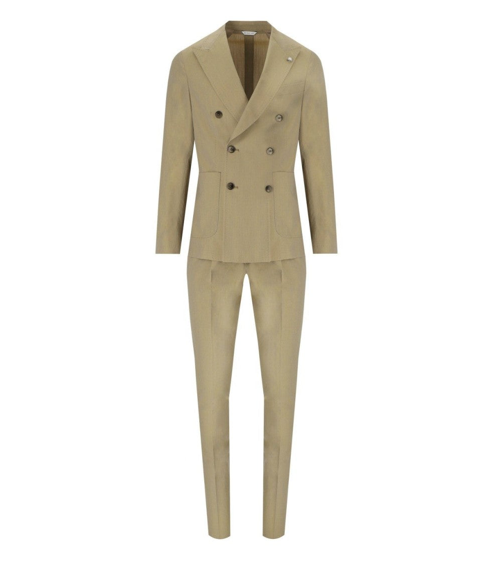 Manuel Ritz Green Double-Breasted Suit